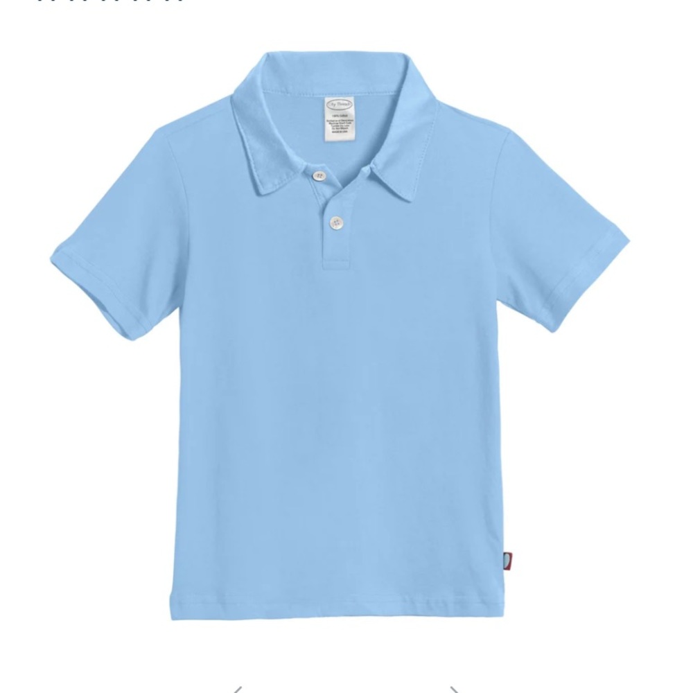 Lot of light blue City Threads short sleeved cotton polo shirt